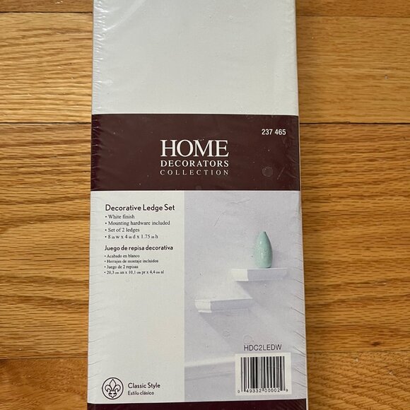 New Home Decorators Collection White Floating Shelf Set of 2 - Picture 1 of 2